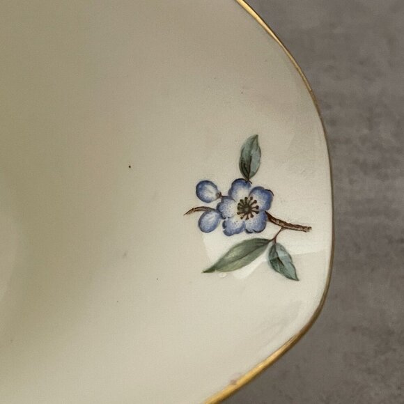 Vintage Royal Worcester Blossom Time Covered Sugar Creamer 3-PC Bone China MINT - Picture 15 of 16